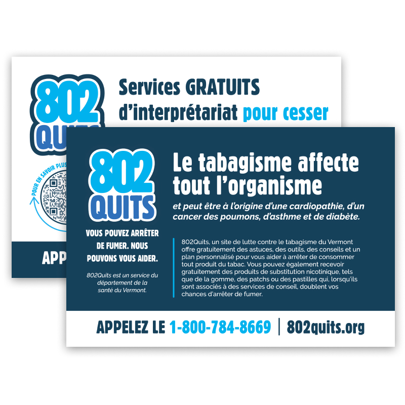 802Quits Translated Postcard - French