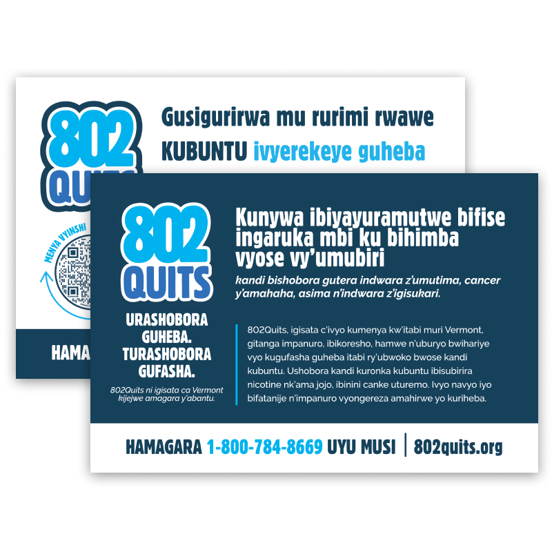 802Quits Translated Postcard - Kirundi